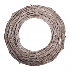 Rebenkranz weiß gewischt 30cm und 40 cm– Naturkranz flach