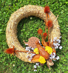 Strohkranz natur 35 cm – ideal zum Basteln & Dekorieren