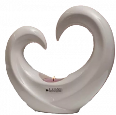 Teelichthalter „Cuora“ Herzform 16 cm von Tiziano