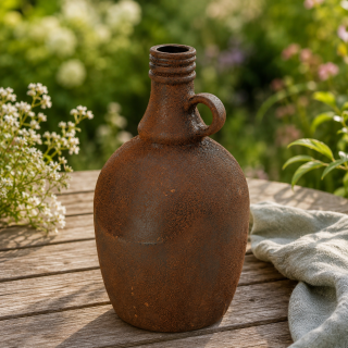 Vase "Krug" rostbraun 24 cm – rustikale Deko für Zuhause