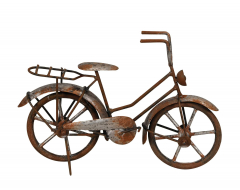 Metallfahrrad Rostoptik 23 cm – Deko für Garten & Haus