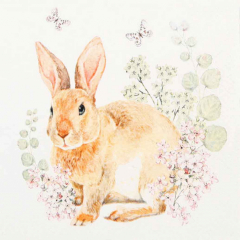 Servietten Rosi Rabbit – 25x25 cm, 3-lagig, 20 Stück