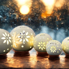 Lichtkugel Tadino LED in Creme-Weiß mit Timer, 8 cm, 10 cm & 12 cm
