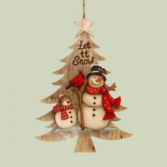 Let it Snow Anhänger – Holzdeko 35 cm