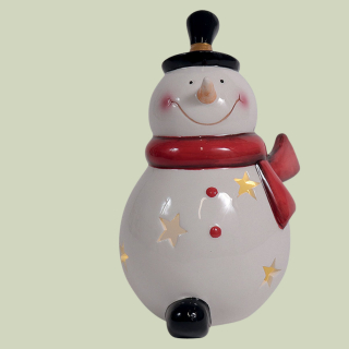 Teelichthalter Schneemann Markus – 12 cm