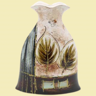 Vase Blatt 25 cm – Moderne Deko-Vase im Naturlook!