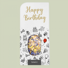 Genusskarte Happy Birthday mit Blütensalz 25 g