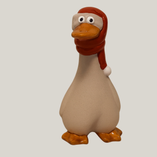 Keramik Ente – Niedliche Winterdeko & Geschenkidee