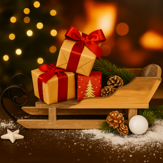 Deko-Schlitten aus Holz