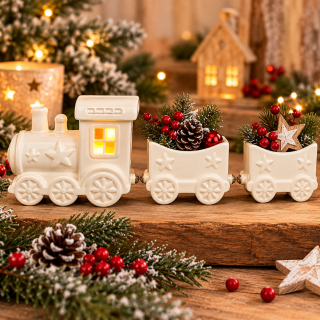 Deko-Zug „Lukas“ mit LED & Timer – 3 teilig
