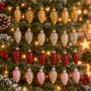 Baumschmuck Zapfen 6 cm – 8er Set Weihnachtsdeko