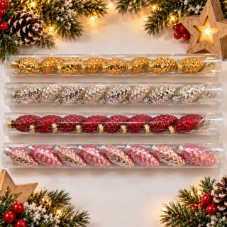 Baumschmuck Zapfen 6 cm – 8er Set Weihnachtsdeko