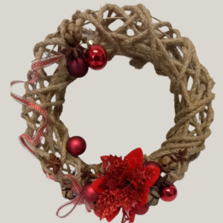 Weihnachtlich dekorierter Türkranz – Deko 30 cm