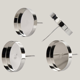 Metall Kerzenhalter Pick Stumpe – Ø6,1 cm in Silber