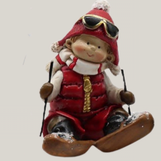 Ski Figuren Lisa & Lutz – Winterliche Keramikdeko