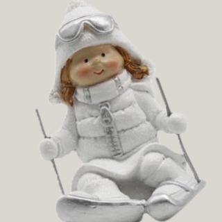 Ski Figuren Lisa & Lutz – Winterliche Keramikdeko