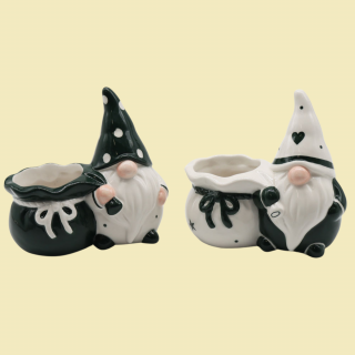 Keramik Wichtel mit Sack – Weihnachtsdeko & Geschenkidee