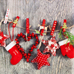 Servietten "Weihnachtsgirlande"