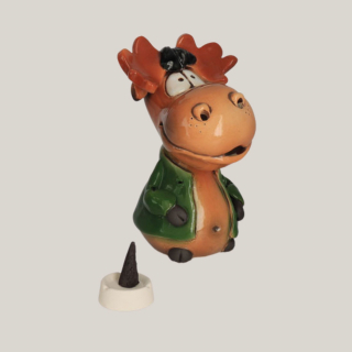 Räucherfigur Elch aus Keramik – 14 cm, 3 Varianten