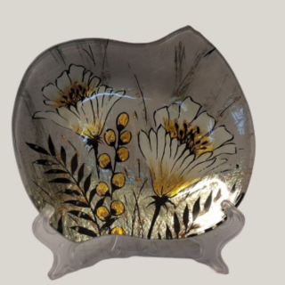 Elegantes Glasset mit Wiesenblumen | Handdekor Design