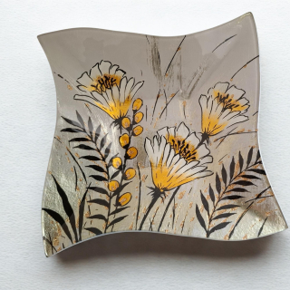 Elegantes Glasset mit Wiesenblumen | Edle Tischdeko