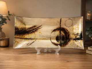 Elegantes Glasteller-Set | Stilvolle Tischdekoration