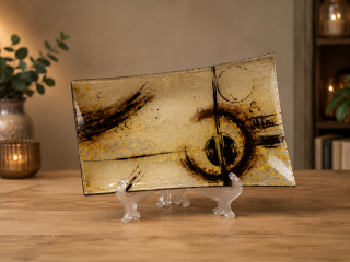 Elegantes Glasteller-Set | Stilvolle Tischdekoration