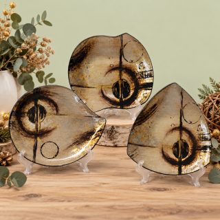 Glasteller-Set mit modernem Design | Stilvolle Tischdeko