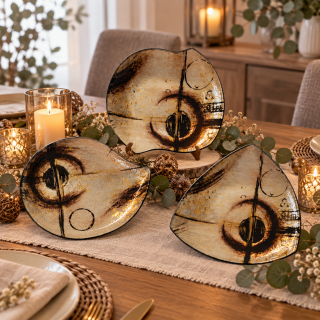 Glasteller-Set mit modernem Design | Stilvolle Tischdeko