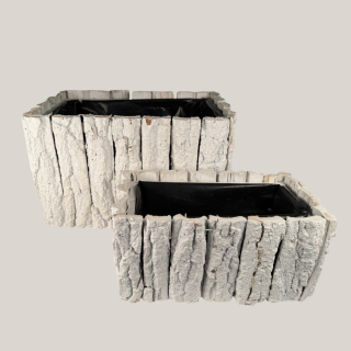 Pflanzschale Weiß mit Folie – in 2 Größen