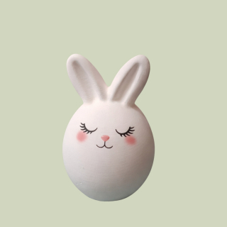 Osterhase aus Gips zum Selbstbemalen – 9 cm × 6,5 cm