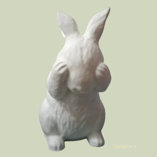 Osterhasen aus Gips – 3 Varianten, 10–11 cm