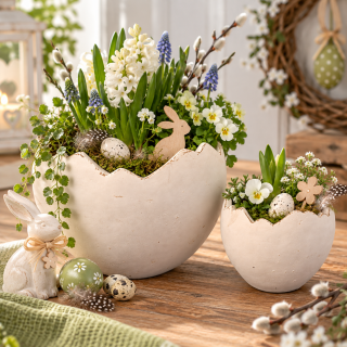 Beton Pflanzgefäß Ei – Modernes Oster- & Wohnaccessoire