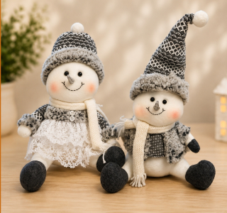 Schneemann Plüsch – Weihnachtsdeko 32 oder 44 cm