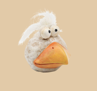 Vogel Timmy Keramik 8 cm – lustige Dekofigur