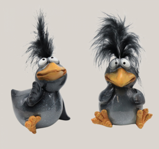 Vogelpärchen Mia & Sammy 12 cm – lustige Dekofiguren