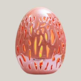 Tiziano Home Design- Keramik Ei Galeno mit LED-Rosa