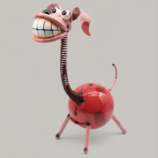 Hund Bobby Metall 43 cm – lustige Dekofigur Geschenkidee