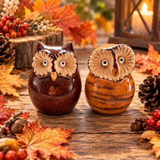 Eulen Paar – schönes Duo für Ihre Herbstdeko