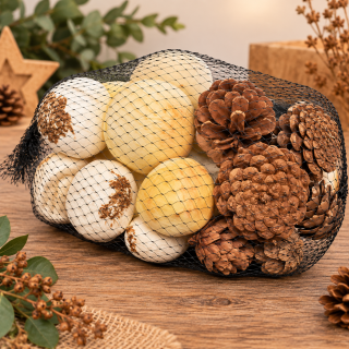 Kunstpilz Zapfen Set – 8 Pilze & Zapfen zur Deko