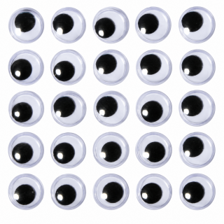 Wackelaugen 10 mm – 24 Stück für Basteln & DIY Set