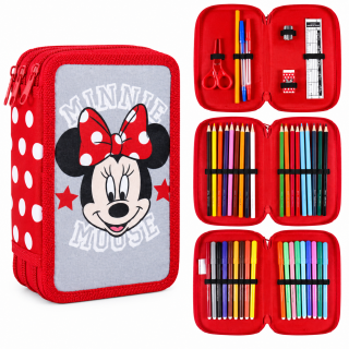 Federmappe Mini Mouse – rot-weiß, komplett & top!!