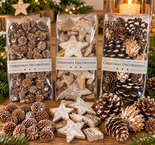 Naturmaterialien Bastelset – Zapfen & Holzsterne