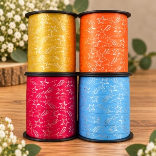 Geschenkband Sterne – 10 mm x 10 m