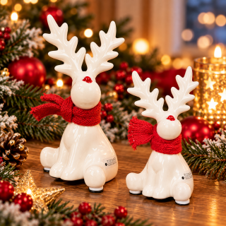 Deko Rentier Rudolph sitzend oder stehend – 9 und 12 cm – Weihnachtsdeko