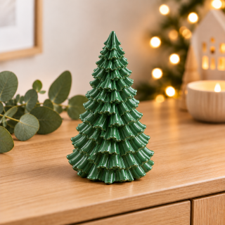 Handgefertigter Tannenbaum aus Gips – 9 cm – Weihnachtsdeko in Weiß oder Gold