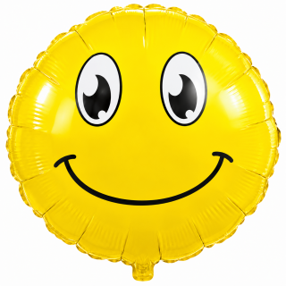Smiley Folienballon Gelb 45 cm – Luftballon für Geburtstag & Party