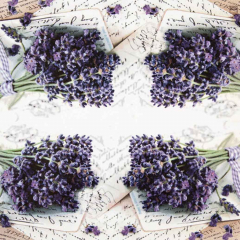 Servietten Lavender Greetings – 33x33 cm, 3-lagig, 20 Stück