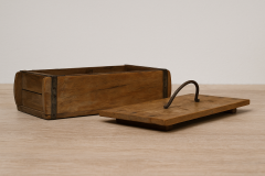 Rustikale Holzkiste mit Deckel – Brickmould Vintage Look