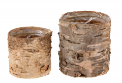 Birkentopf Crusty – rund, 7x7 cm & 10x9 cm, innen foliert